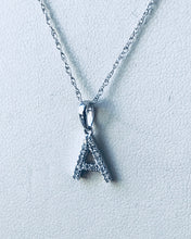 Load image into Gallery viewer, Initial letter Diamond A Necklace Pendant White Gold