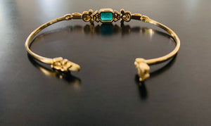 Womens Emerald and Diamond Bracelet