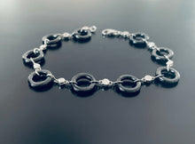 Load image into Gallery viewer, Black ceramic and diamond bracelet