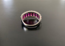 Load image into Gallery viewer, Women’s eternity ruby and diamond ring
