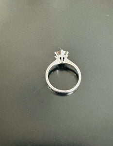 1.5ct Black diamond solitaire white gold ring