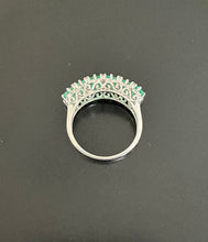 Load image into Gallery viewer, Natural Emerald eternity ring white gold