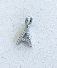 Load image into Gallery viewer, Initial letter Diamond A Necklace Pendant White Gold