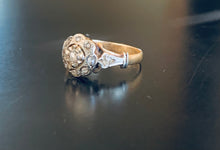 Load image into Gallery viewer, Womens antique diamond daisy ring