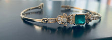 Load image into Gallery viewer, Womens Emerald and Diamond Bracelet