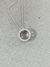 Load image into Gallery viewer, Women’s natural diamond circle necklace pendant